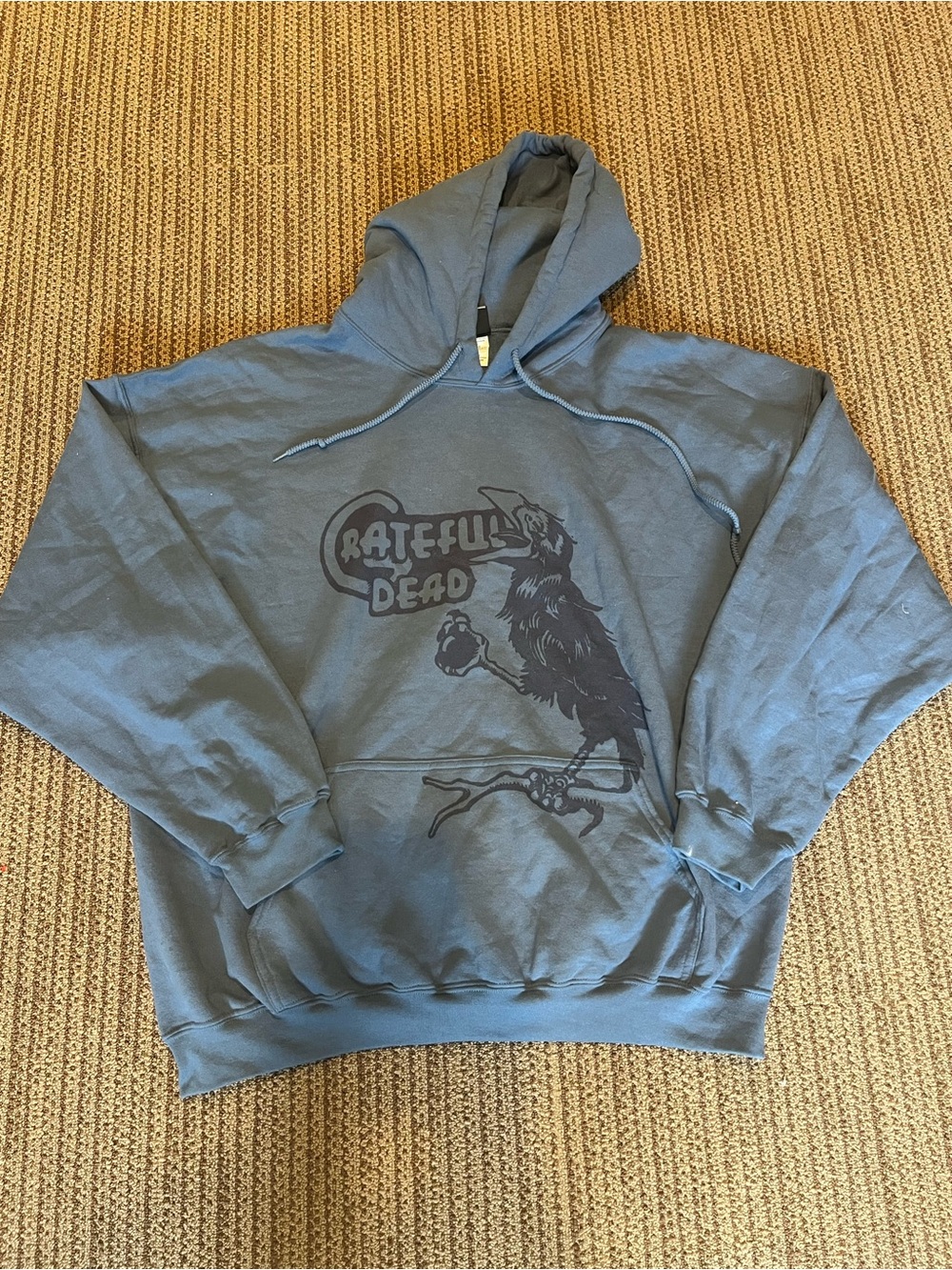 Grateful Dead Blue Graphic Hooded Sweatshirt - Unbranded